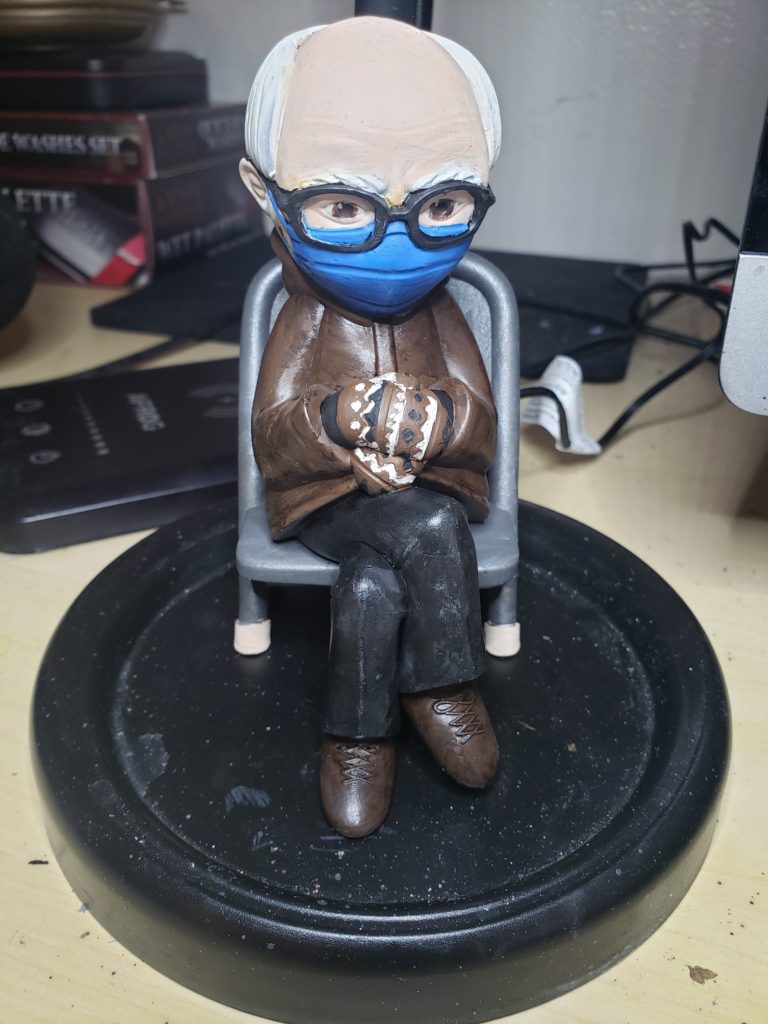 Painted Bernie Sanders with Mittens Model